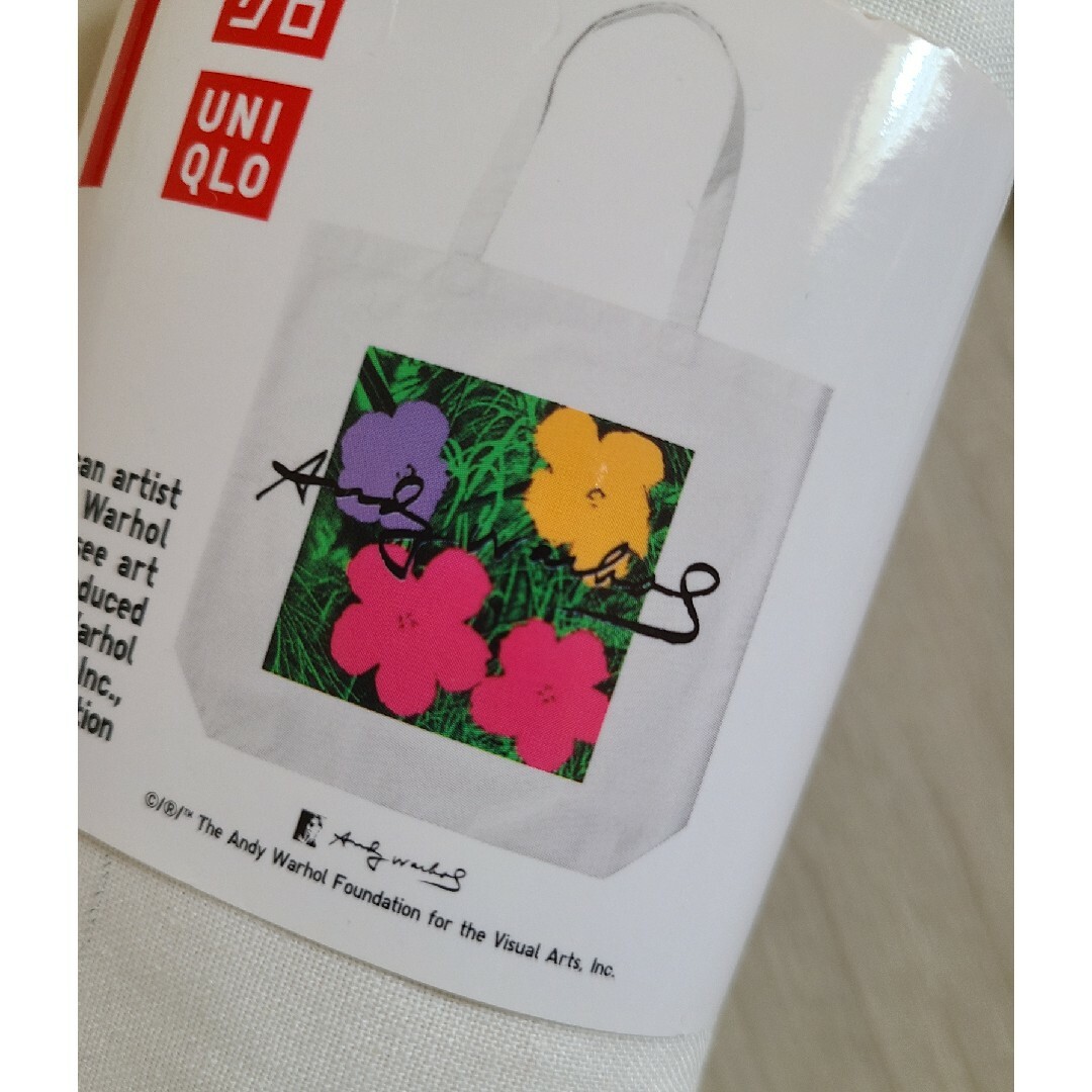 UNIQLO(ユニクロ)のユニクロ　UT　ANDY WARHOL　エコフレンドリーバッグ　ホワイト　Ｍ レディースのバッグ(トートバッグ)の商品写真