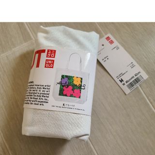 ユニクロ(UNIQLO)のユニクロ　UT　ANDY WARHOL　エコフレンドリーバッグ　ホワイト　Ｍ(トートバッグ)