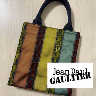 ジャンポールゴルチエ(Jean-Paul GAULTIER)のジャンポールゴルチエ　トートバッグ　マルチカラー　ストライプ　ミニトートバッグ(トートバッグ)