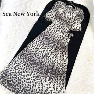 シーニューヨーク(Sea New York)のシーニューヨーク レオパード ヒョウ柄 カシュクール ラップ ロング ワンピース(ロングワンピース/マキシワンピース)