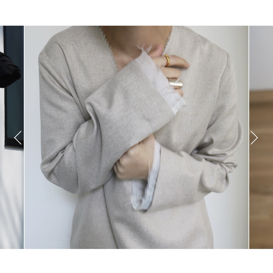 IENA(イエナ)のaere V-neck cutoff pullover jacket アエレ レディースのジャケット/アウター(ノーカラージャケット)の商品写真