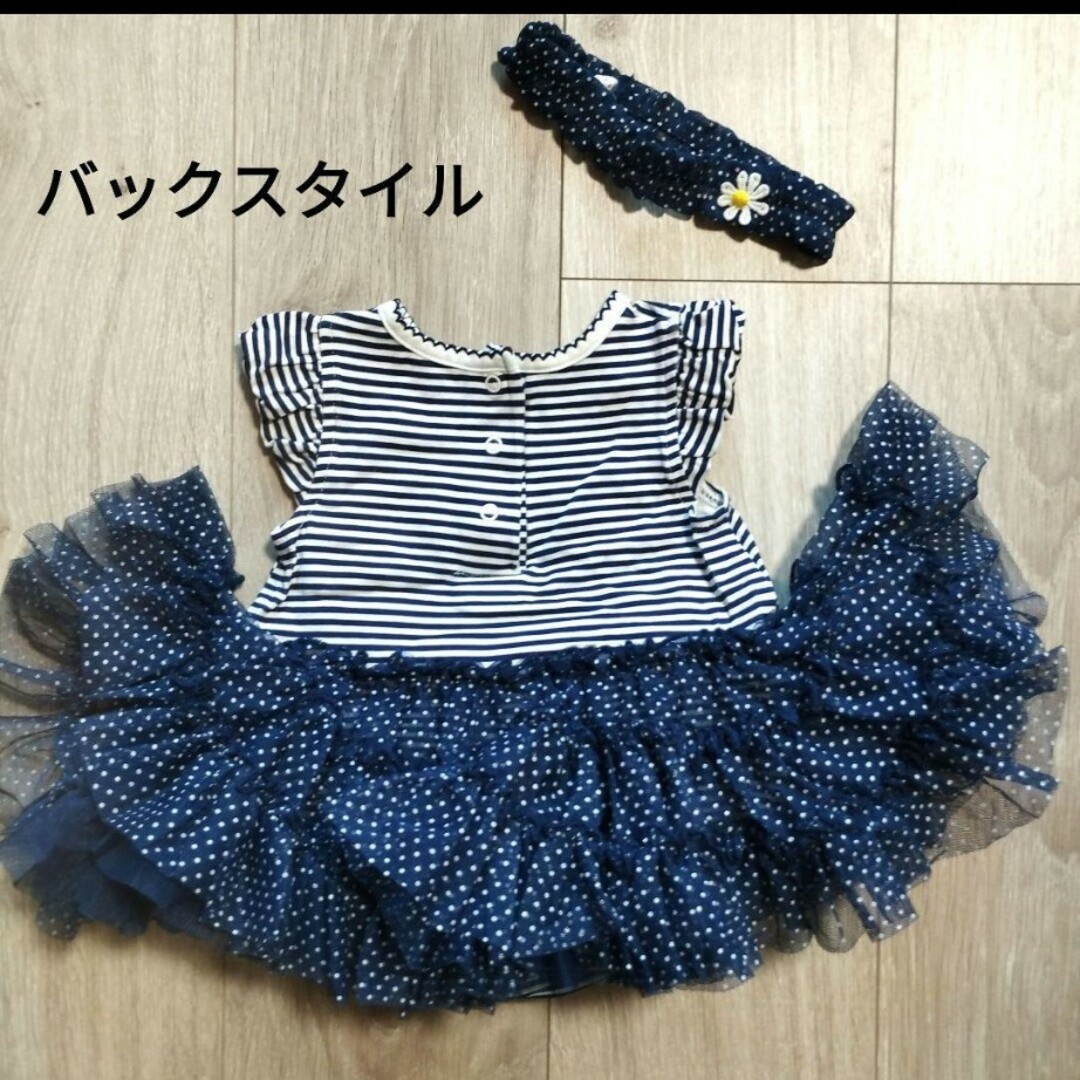 ロンパース　半袖　ワンピース　女の子　夏　70　セレモニー キッズ/ベビー/マタニティのベビー服(~85cm)(ロンパース)の商品写真