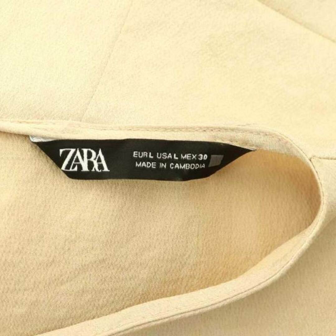 ZARA(ザラ)のザラ ZARA ブラウス ノースリーブ プルオーバー リボン L ベージュ レディースのトップス(シャツ/ブラウス(半袖/袖なし))の商品写真