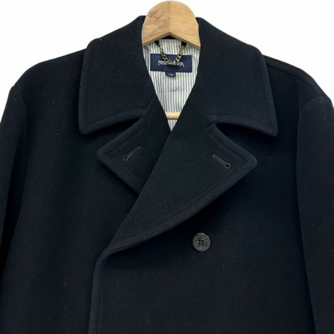 NEWYORKER(ニューヨーカー)のニューヨーカー NEWYORKER ピーコート Pコート 黒 ブラック メンズ メンズのジャケット/アウター(ピーコート)の商品写真