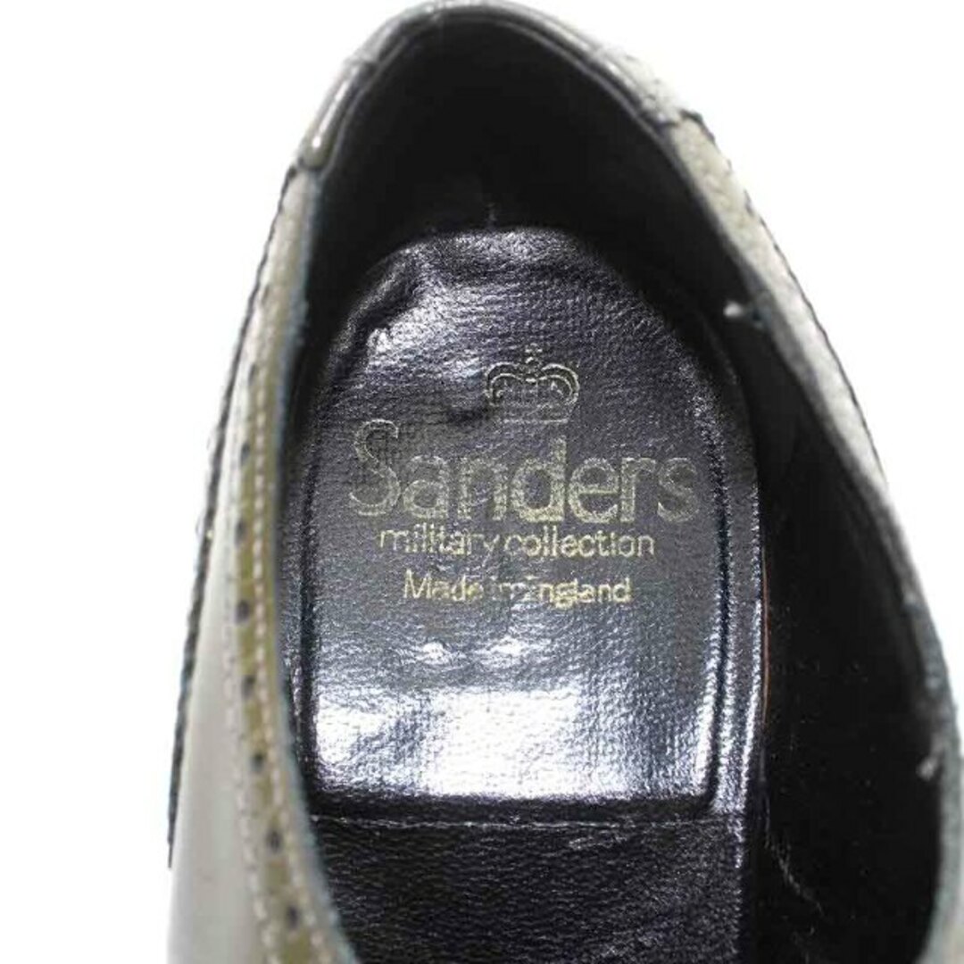 SANDERS(サンダース)のサンダース PUNCHED ローファー エナメル 5.5 24.5cm カーキ レディースの靴/シューズ(ローファー/革靴)の商品写真