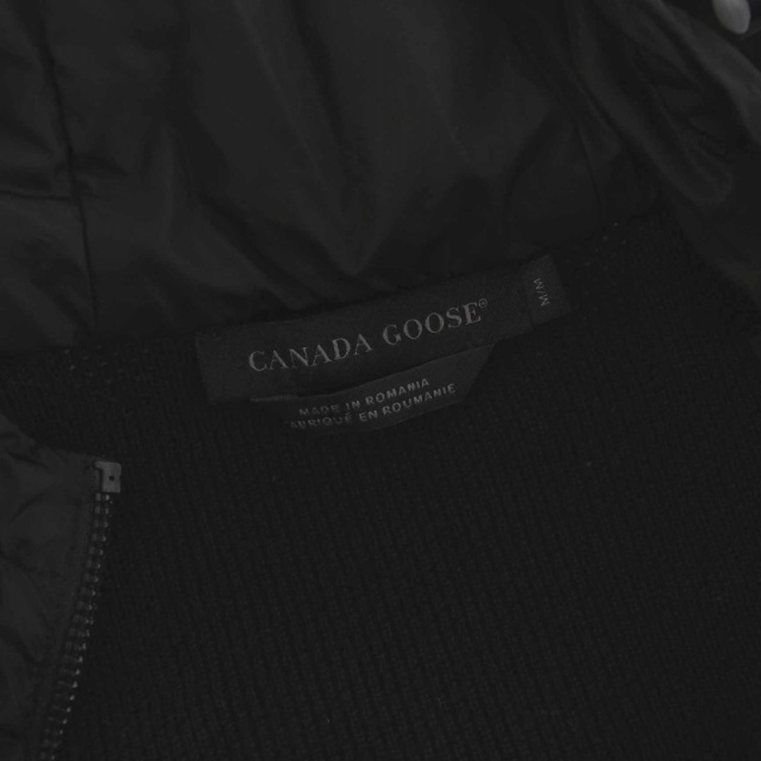 CANADA GOOSE(カナダグース)のCANADA GOOSE ダウン ニット ジャケット ナイロン 切替 M 黒 メンズのジャケット/アウター(ダウンジャケット)の商品写真