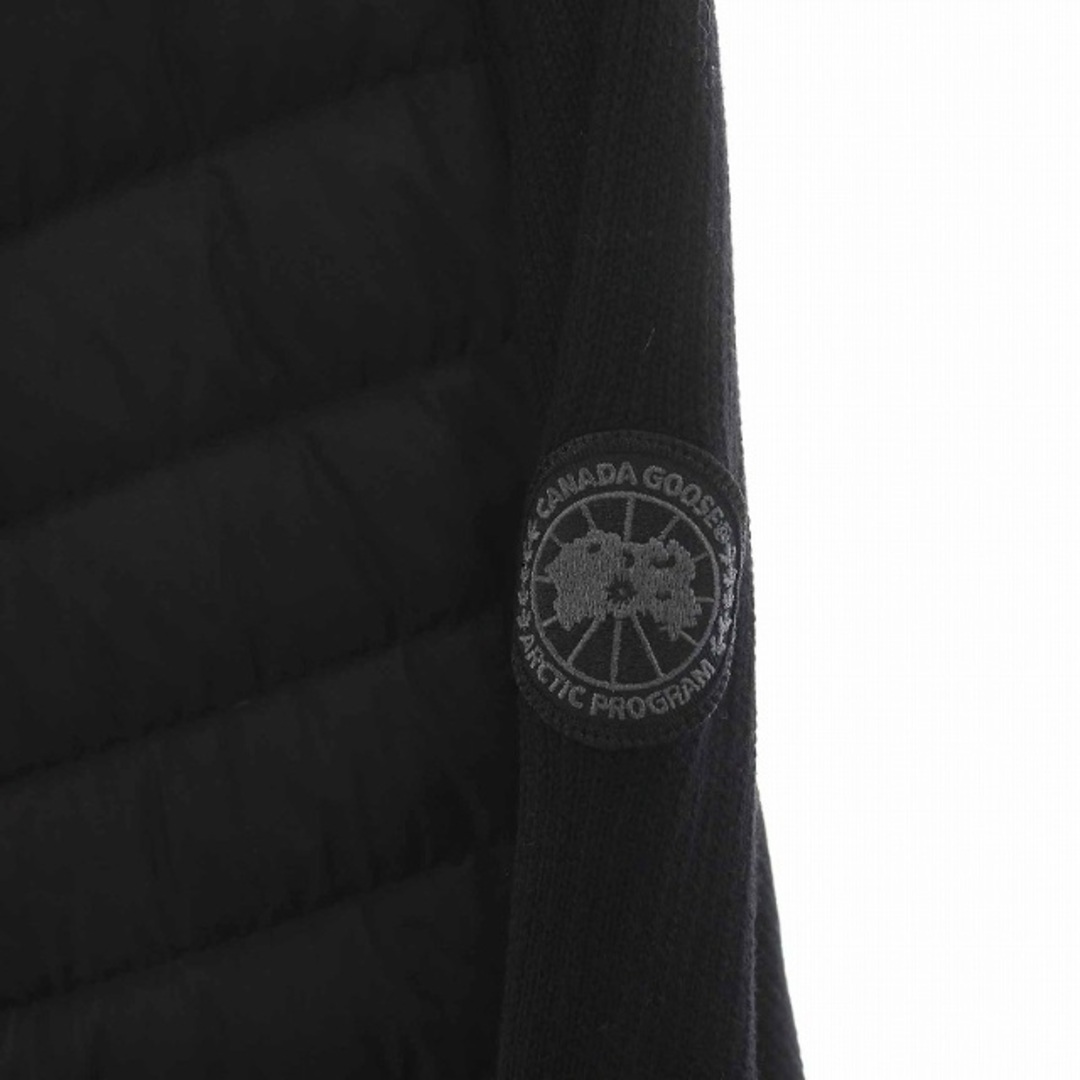 CANADA GOOSE(カナダグース)のCANADA GOOSE ダウン ニット ジャケット ナイロン 切替 M 黒 メンズのジャケット/アウター(ダウンジャケット)の商品写真