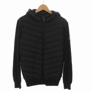 カナダグース(CANADA GOOSE)のCANADA GOOSE ダウン ニット ジャケット ナイロン 切替 M 黒(ダウンジャケット)