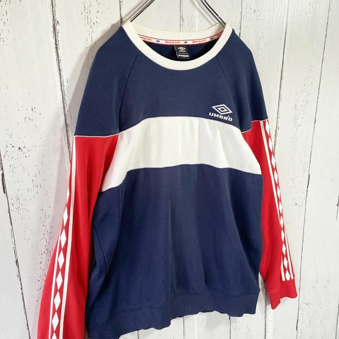 UMBRO(アンブロ)の希少！ アンブロ UMBRO スウェット 90s Y2K 古着 マルチカラー L メンズのトップス(スウェット)の商品写真