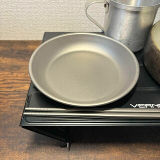 プレート皿　チタン皿　丸皿　軽量　キャンプ　クッカー　Sサイズ(食器)