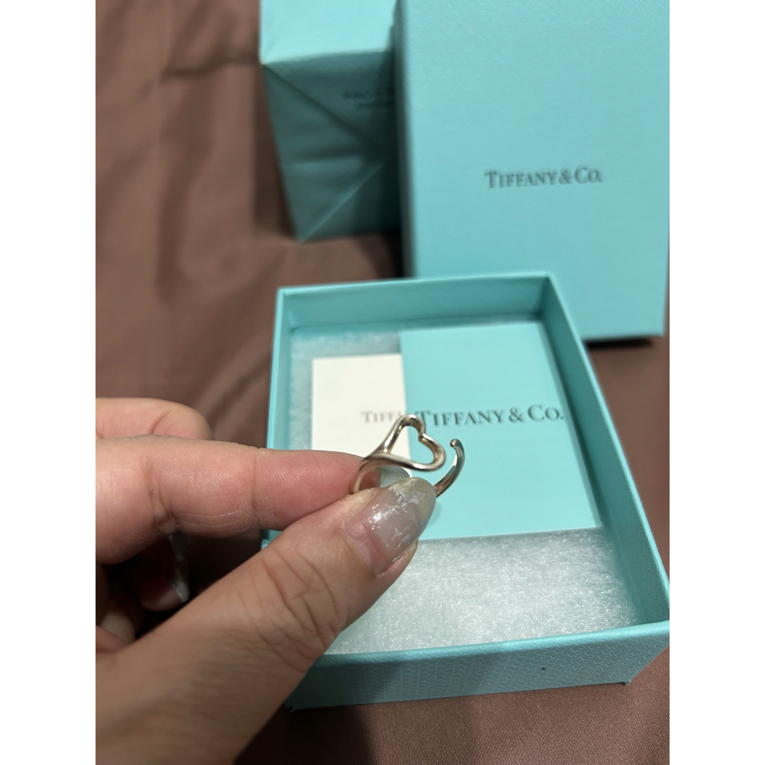 Tiffany & Co.(ティファニー)のティファニー正規品オープンハート　リング 箱、袋あり レディースのアクセサリー(リング(指輪))の商品写真