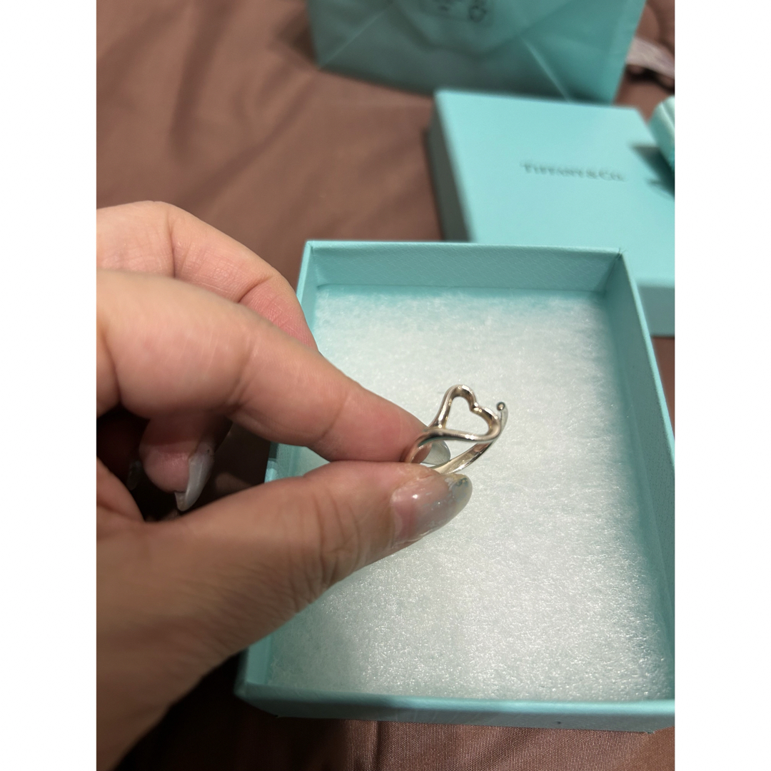 Tiffany & Co.(ティファニー)のティファニー正規品オープンハート　リング 箱、袋あり レディースのアクセサリー(リング(指輪))の商品写真