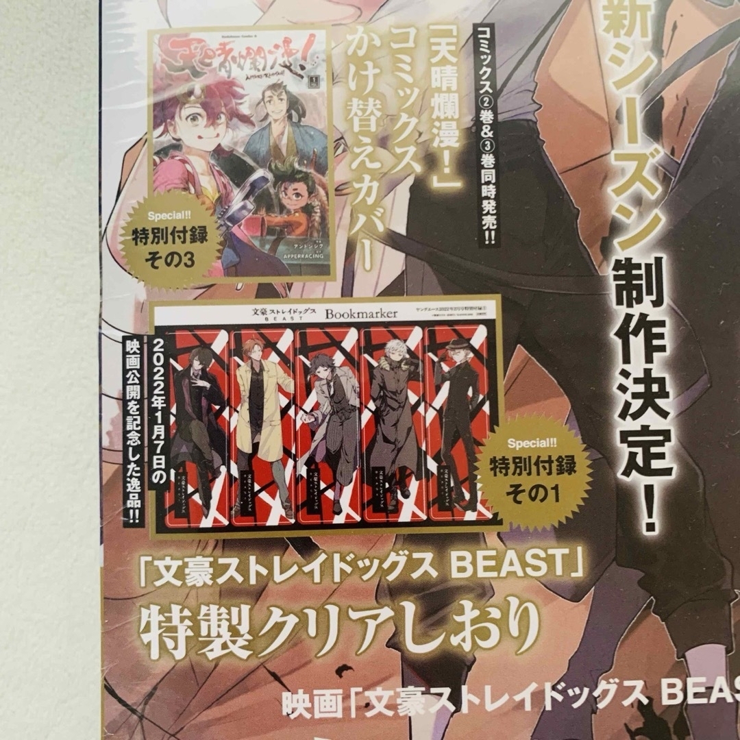 角川書店(カドカワショテン)のヤングエース ２０２２年２月 文豪ストレイドッグス BEAST 特製クリアしおり エンタメ/ホビーのおもちゃ/ぬいぐるみ(キャラクターグッズ)の商品写真