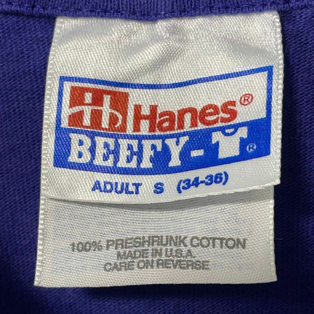 Hanes(ヘインズ)のHanes USA古着 バンクオブハワイ ビッグプリントTシャツ 紺 S メンズ メンズのトップス(Tシャツ/カットソー(半袖/袖なし))の商品写真