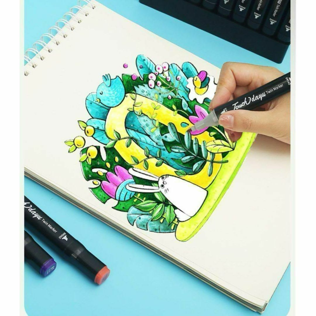 40色 イラスト マーカーペン 油性 コミック 漫画 カラー コピック セット エンタメ/ホビーのアート用品(カラーペン/コピック)の商品写真