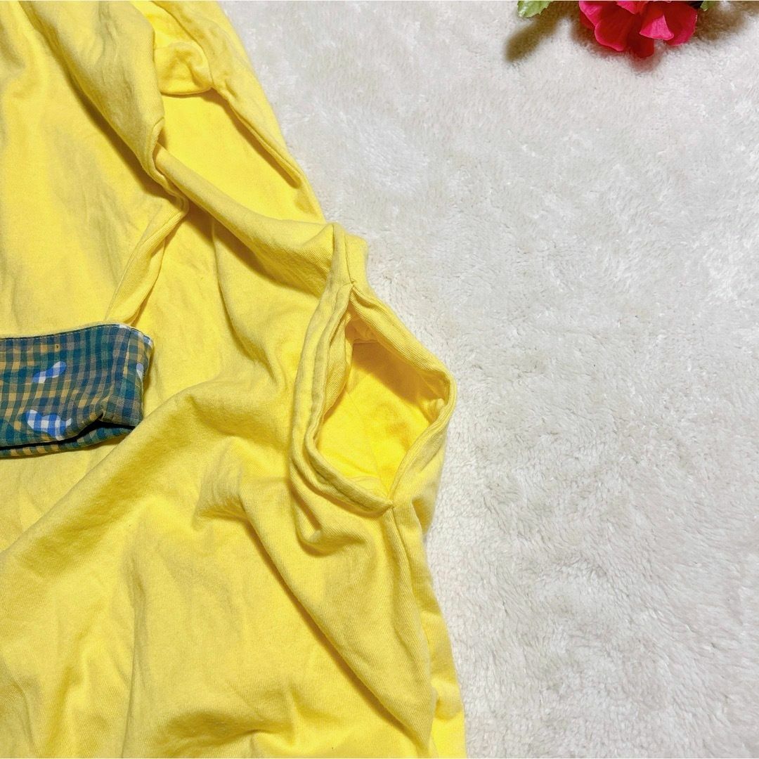 RODEO CROWNS WIDE BOWL(ロデオクラウンズワイドボウル)のロデオクラウンズ 黄色 長袖 ロングＴシャツ チュニック ゆったり 大きめ M レディースのトップス(Tシャツ(長袖/七分))の商品写真