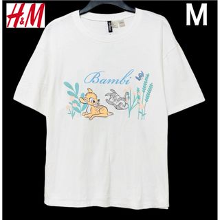 エイチアンドエム(H&M)の新品 H&M × Disney コラボ バンビ Tシャツ M(Tシャツ(半袖/袖なし))