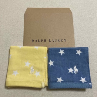 Ralph Lauren - ラルフローレン☆ガーゼタオルハンカチ 2枚セット
