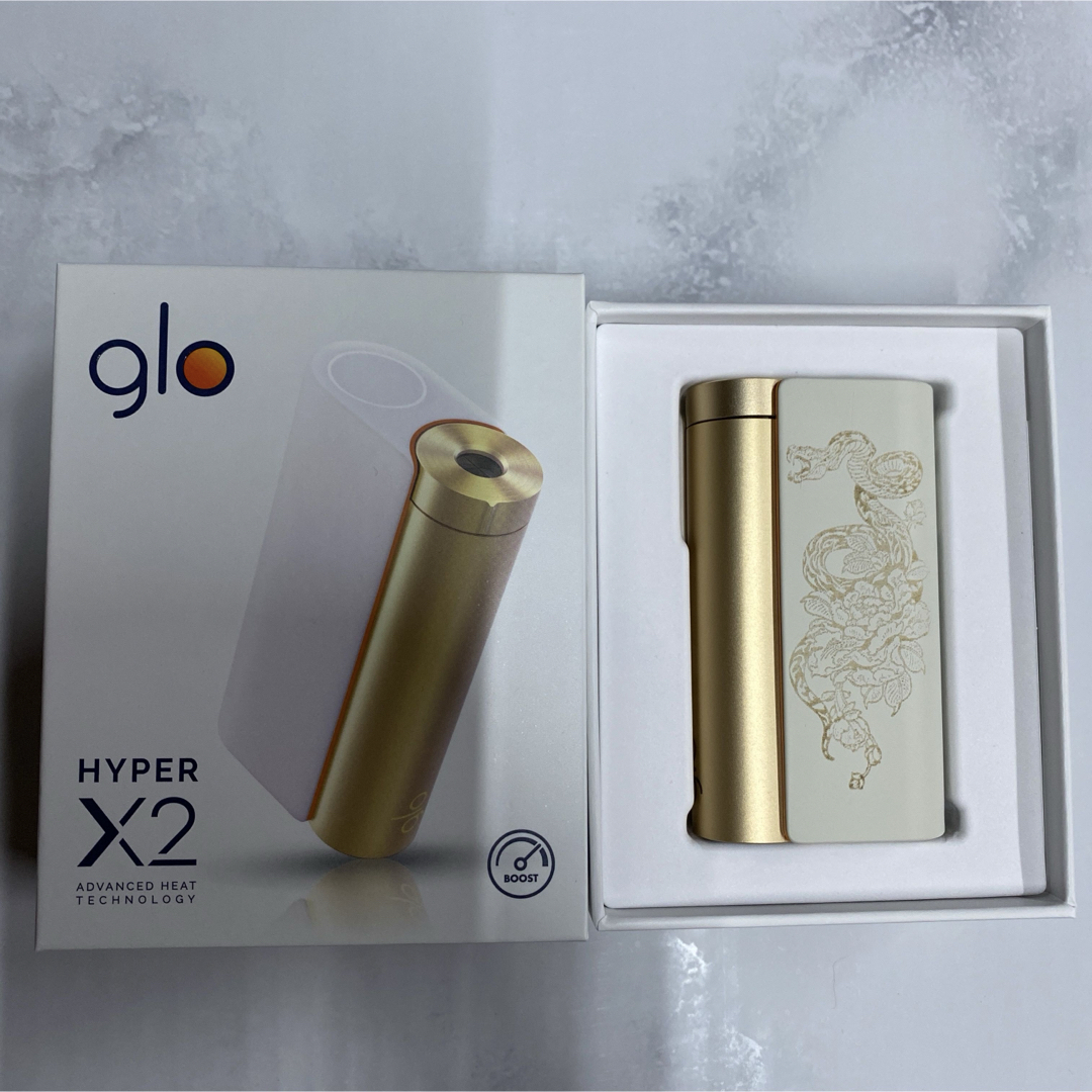 glo(グロー)の蛇 牡丹 レーザー加工 glo hyper X2 グローハイパー 本体 スネーク メンズのファッション小物(タバコグッズ)の商品写真