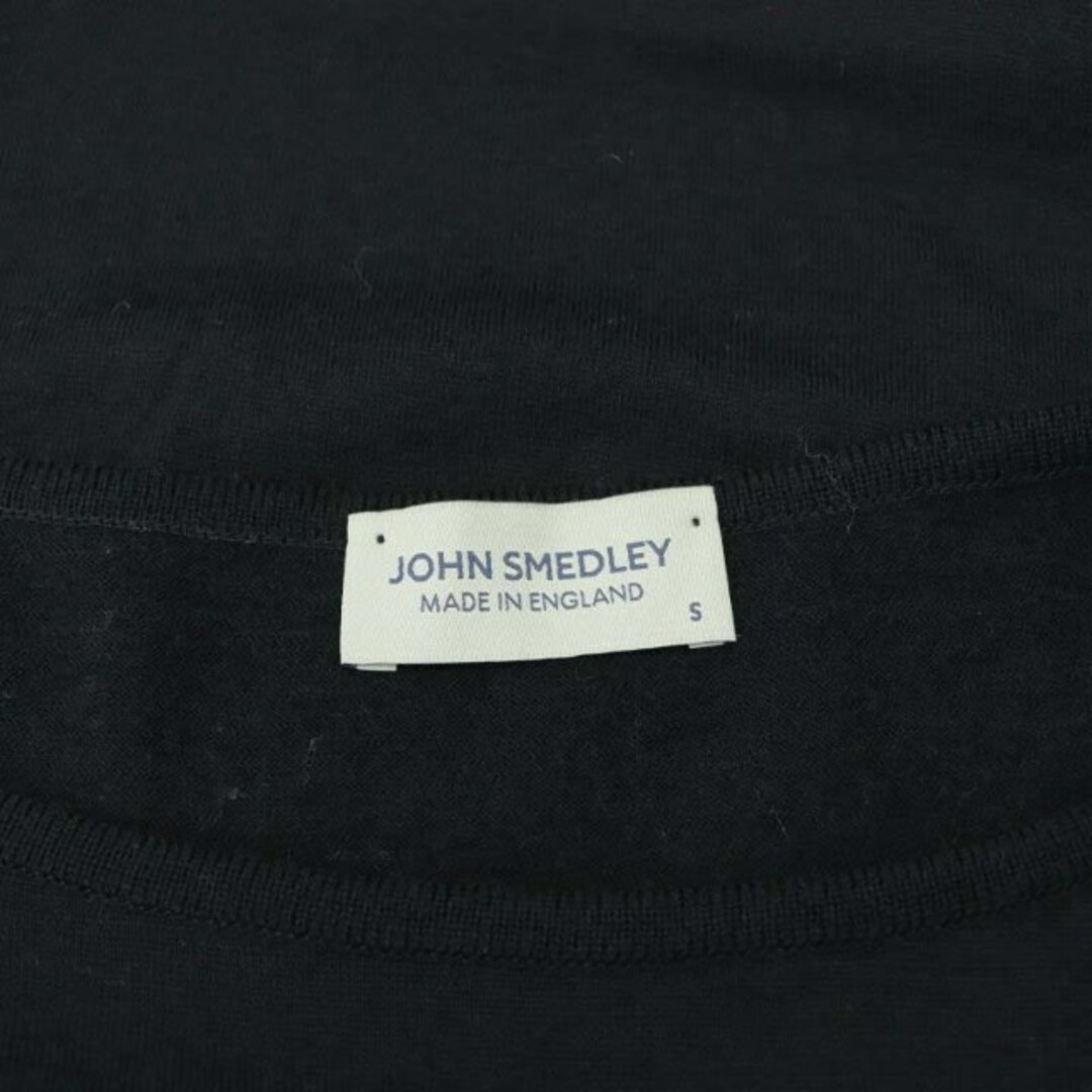 JOHN SMEDLEY(ジョンスメドレー)のジョンスメドレー ウールクルーネックニット カットソー 長袖 S 黒 レディースのトップス(ニット/セーター)の商品写真