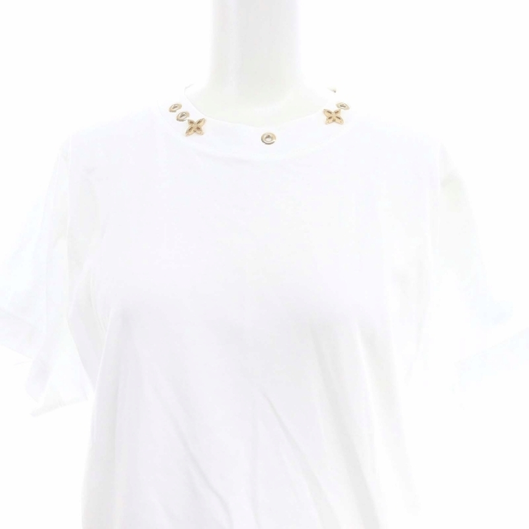 LOUIS VUITTON(ルイヴィトン)のルイヴィトン モノグラム装飾 サイドスリットTシャツ 半袖 S 白 RW191W レディースのトップス(Tシャツ(半袖/袖なし))の商品写真