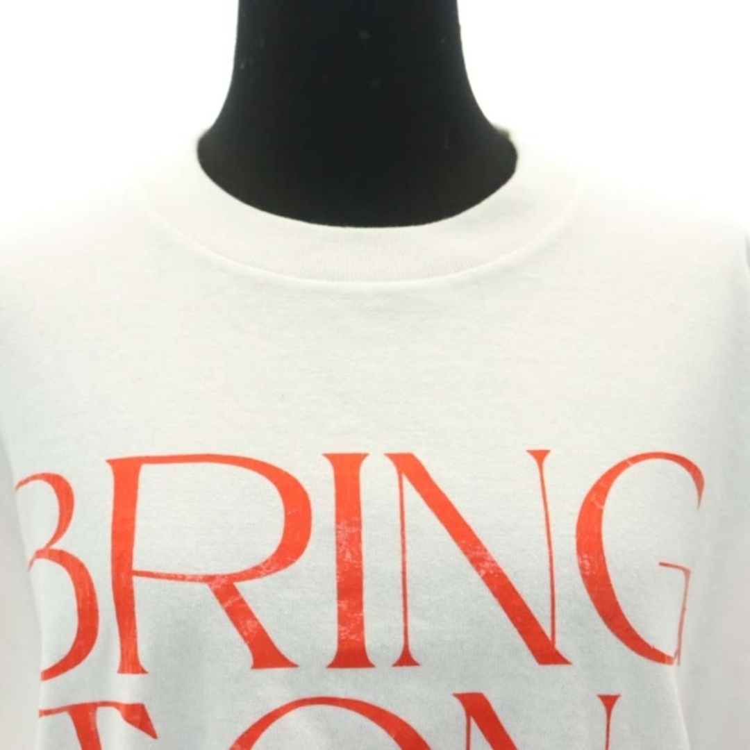 moussy(マウジー)のマウジー BRING IT ON DOWN Tシャツ カットソー 半袖 F 白 レディースのトップス(Tシャツ(半袖/袖なし))の商品写真