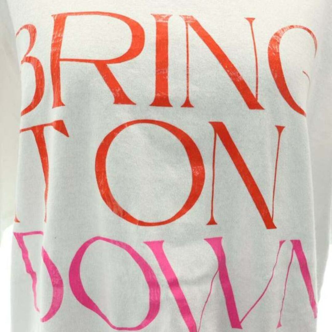 moussy(マウジー)のマウジー BRING IT ON DOWN Tシャツ カットソー 半袖 F 白 レディースのトップス(Tシャツ(半袖/袖なし))の商品写真