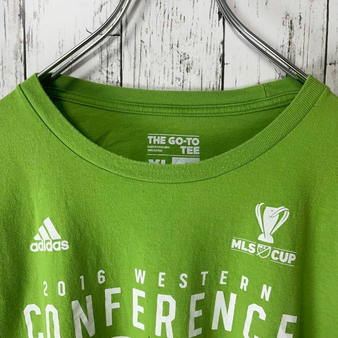 adidas(アディダス)のadidas USA古着 MLSウエスタンカンファレンスTシャツ XL 緑メンズ メンズのトップス(Tシャツ/カットソー(半袖/袖なし))の商品写真