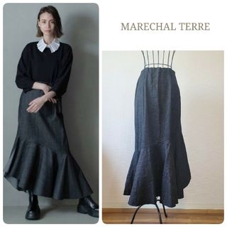 マルシャルテル(MARECHAL TERRE)のマルシャルテル デニムマーメイドスカート ロングスカート 日本製 サイズ2(M)(ロングスカート)