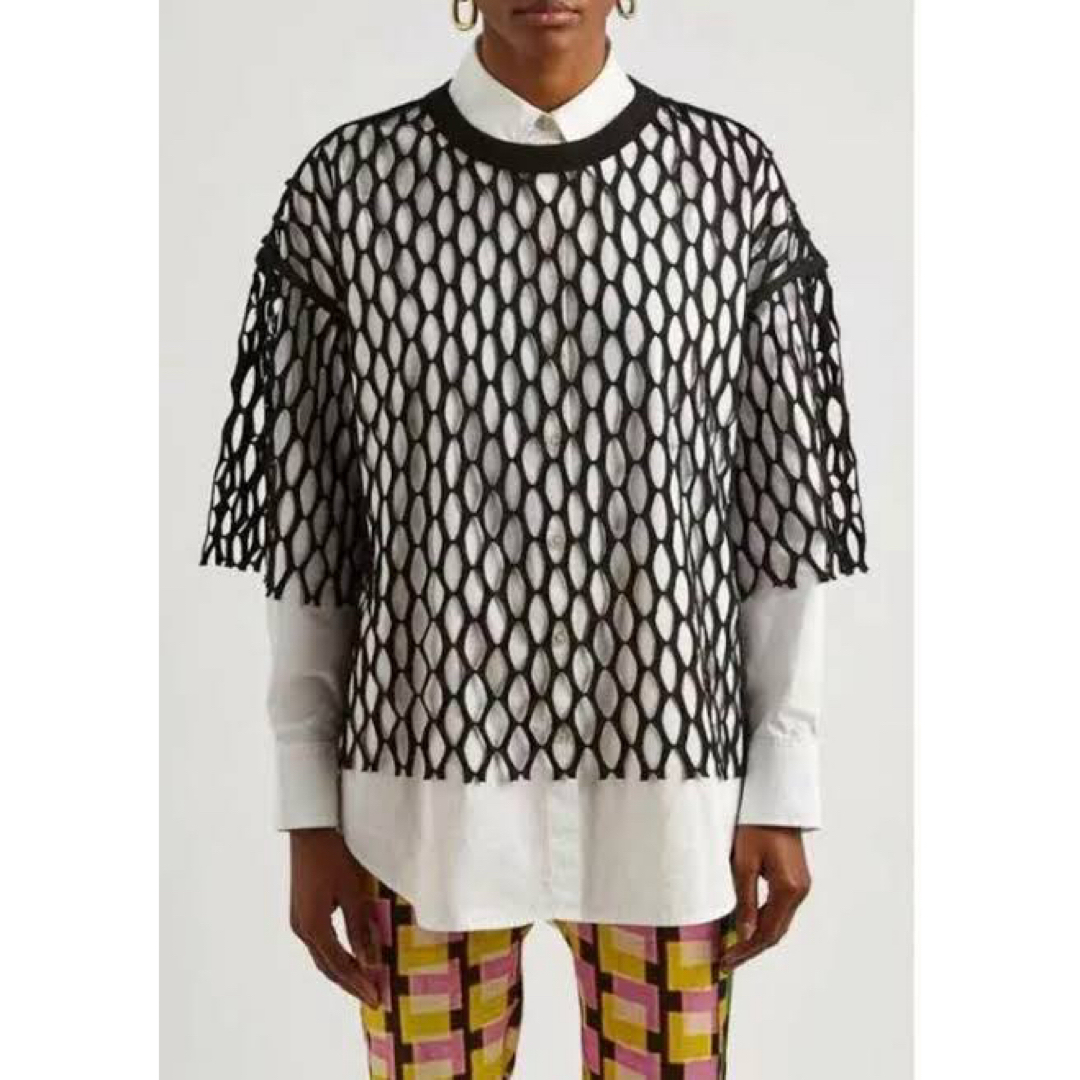 DRIES VAN NOTEN(ドリスヴァンノッテン)のDRIES VAN NOTEN 21SS メッシュ トップス カットソー レディースのトップス(カットソー(長袖/七分))の商品写真