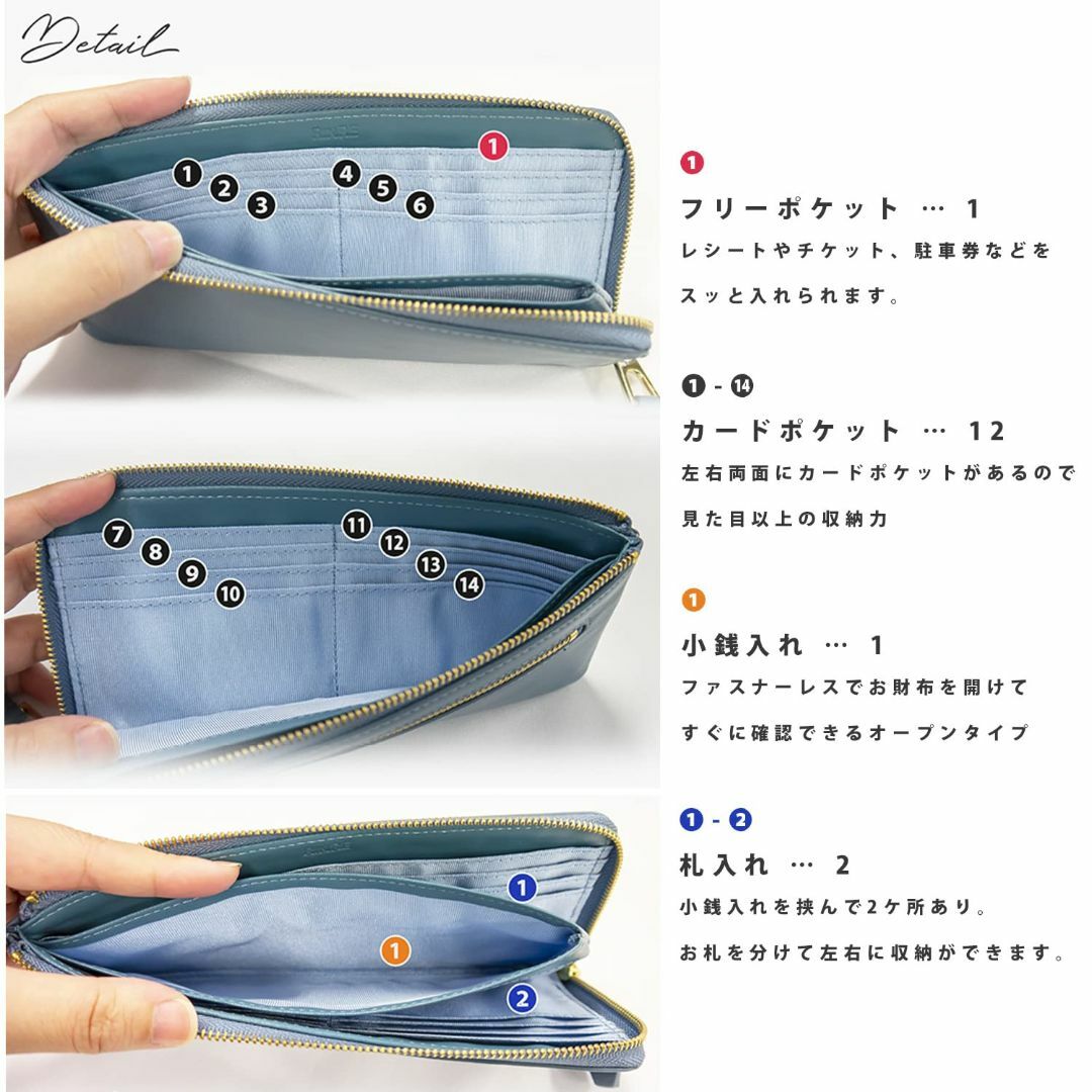 【色: フォレスタグリーン】[RINRE(リンレ)] 財布 レディース 長財布  レディースのバッグ(その他)の商品写真