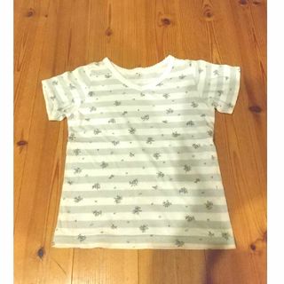 ムジルシリョウヒン(MUJI (無印良品))の無印良品キッズ花柄ストライプTシャツ(Tシャツ/カットソー)