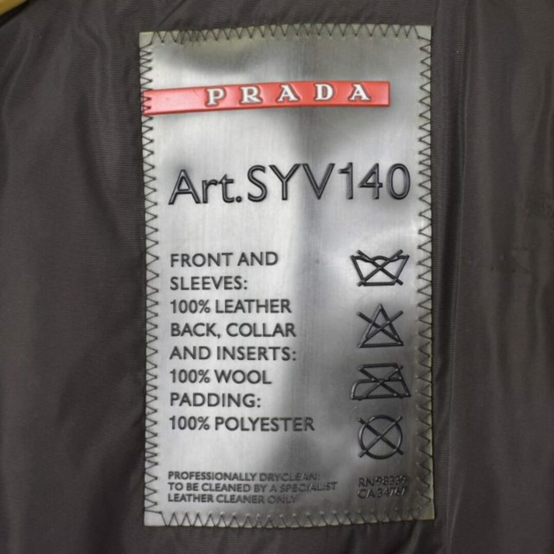 プラダスポーツ ヴィンテージ アーカイブ レザー 切替 ジャケット SYV140 メンズのジャケット/アウター(レザージャケット)の商品写真