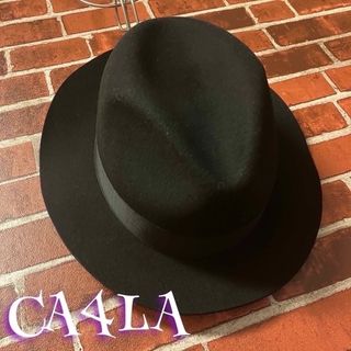 カシラ(CA4LA)の【新品】CA4LA 定価17820円　中折れハット サイズ58 黒　KNOX(ハット)