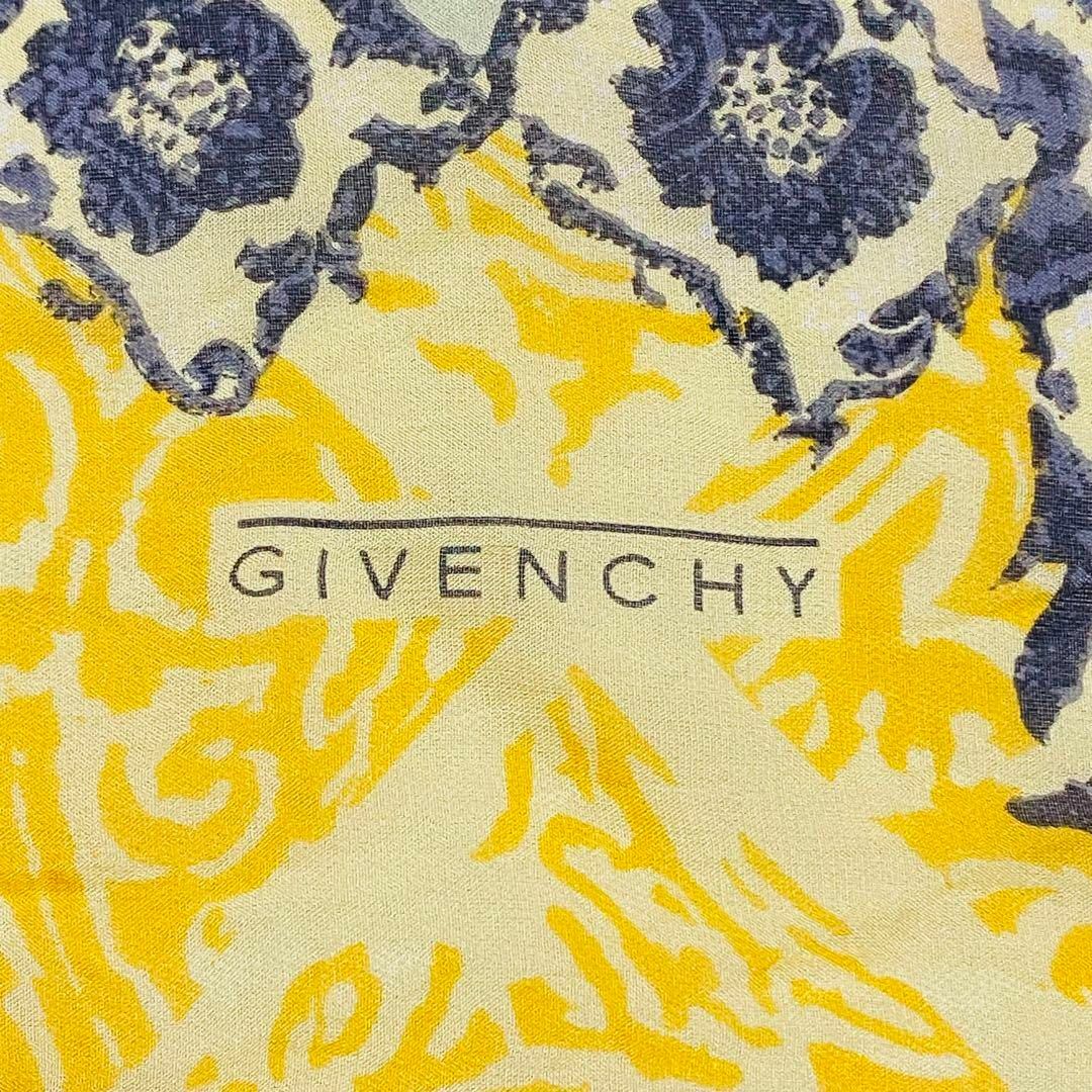 GIVENCHY(ジバンシィ)の★GIVENCHY★ スカーフ 大判 シフォン 花 シルク イエロー レディースのファッション小物(バンダナ/スカーフ)の商品写真