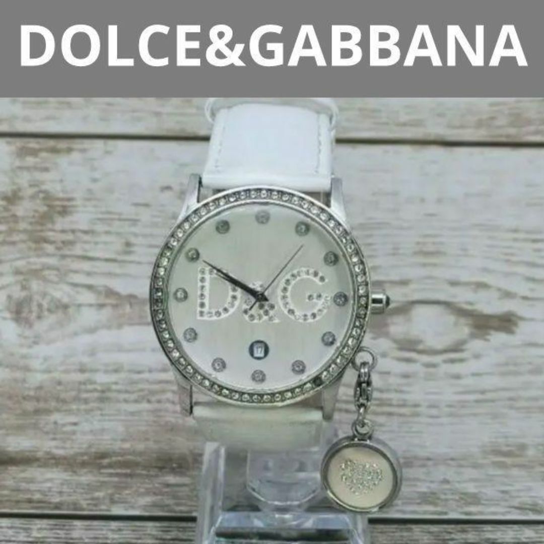 DOLCE&GABBANA(ドルチェアンドガッバーナ)の動作品　ドルチェ＆ガッバーナ　腕時計　D&G　ダイヤモンド　レザー　定価11万円 レディースのファッション小物(腕時計)の商品写真