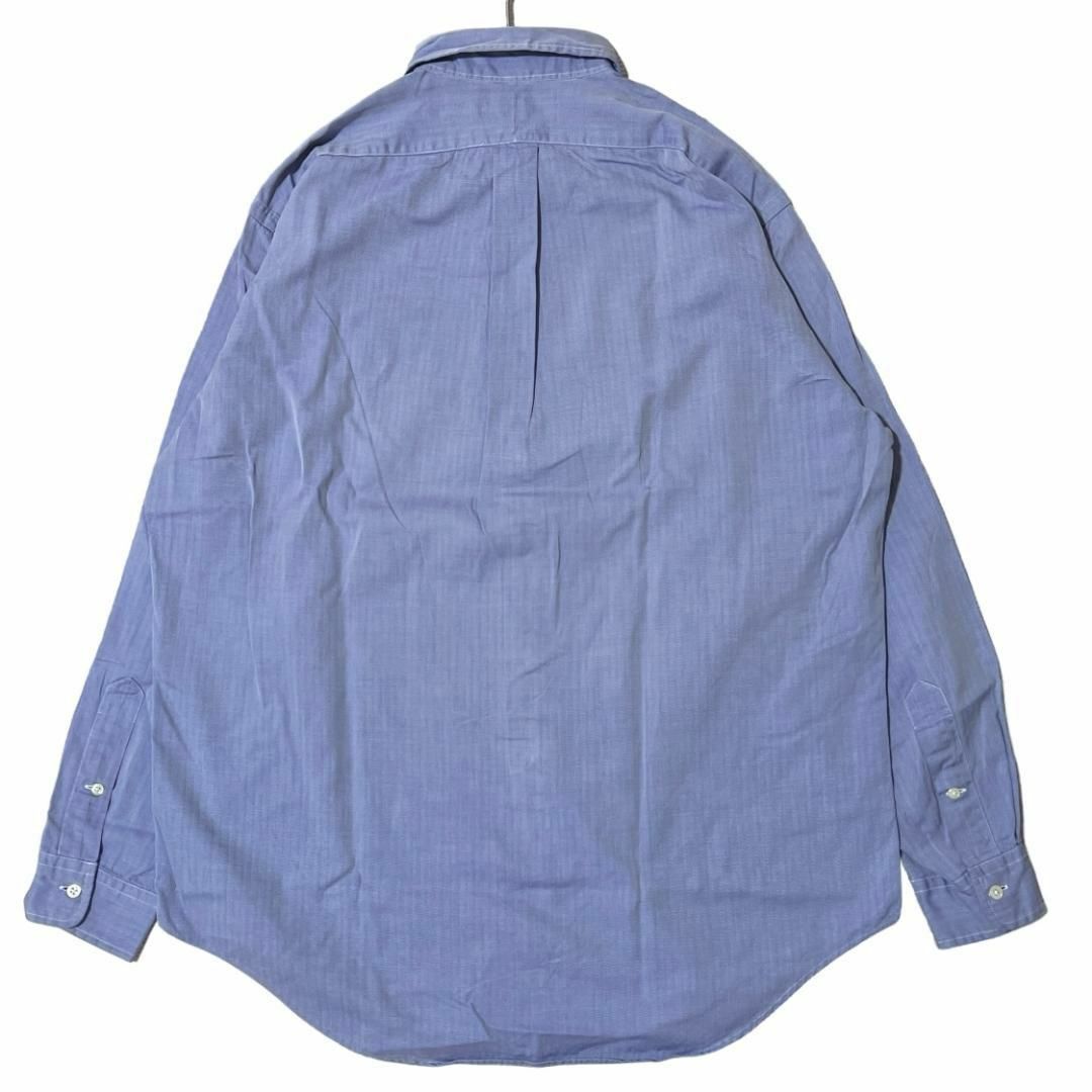 Ralph Lauren(ラルフローレン)の春夏 ラルフローレン BD長袖シャツ 2PLY ポニー刺繍 無地 水色 a54 メンズのトップス(シャツ)の商品写真