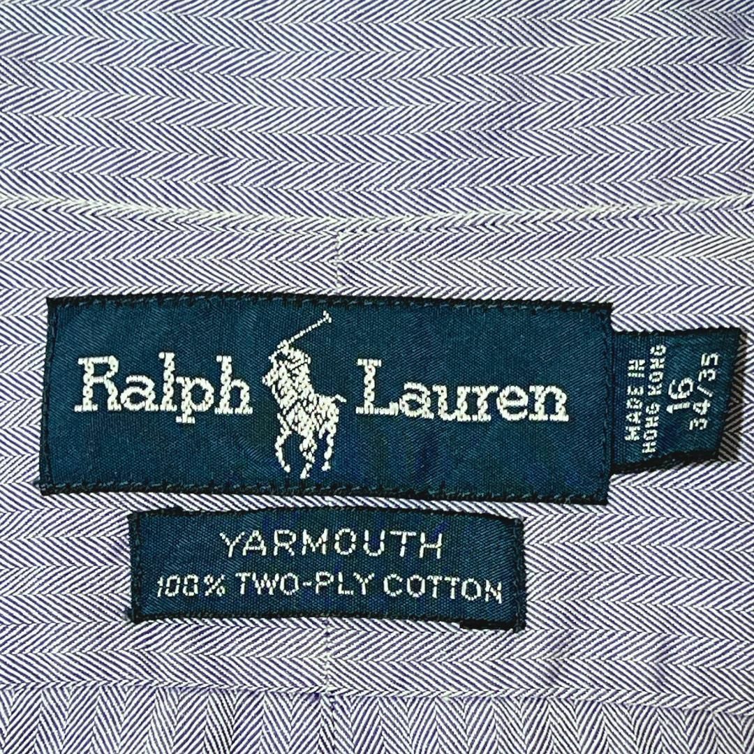 Ralph Lauren(ラルフローレン)の春夏 ラルフローレン BD長袖シャツ 2PLY ポニー刺繍 無地 水色 a54 メンズのトップス(シャツ)の商品写真