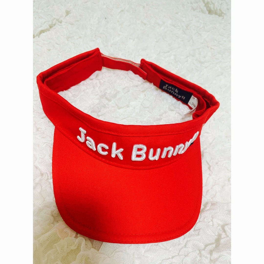 JACK BUNNY!! BY PEARLY GATES(ジャックバニーバイパーリーゲイツ)のジャックバニー　サンバイザー スポーツ/アウトドアのゴルフ(ウエア)の商品写真