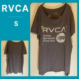 ルーカ(RVCA)のルーカ　RVCA　プリント柄　茶系　ラウンドネックTシャツS　お土産(Tシャツ/カットソー(半袖/袖なし))
