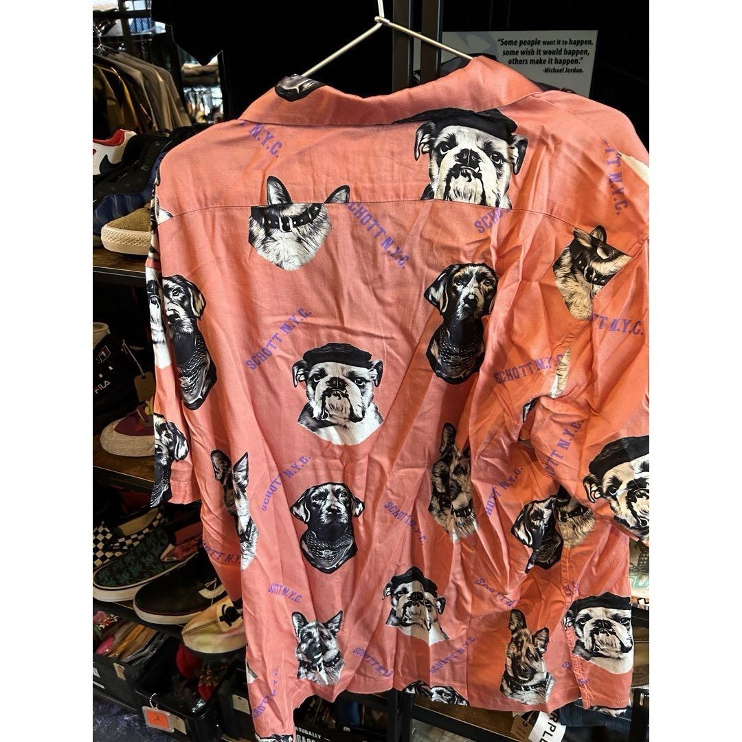 schott(ショット)のSchott ショット ハワイアン shirt シャツ ドッグ dog L メンズのトップス(シャツ)の商品写真