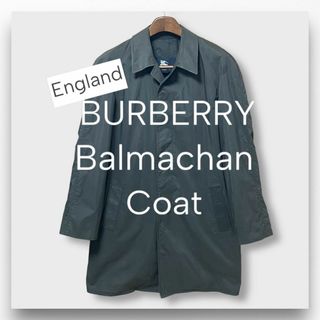 バーバリー(BURBERRY)の【バーバリーロンドン】トレンチコート チャコールグレー 英国製 ミドル丈 XL(ステンカラーコート)