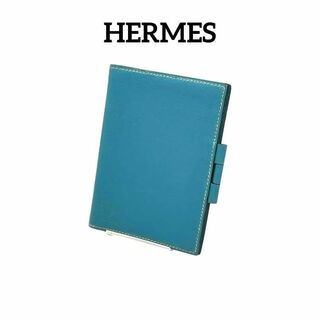 エルメス(Hermes)のエルメス アジェンダPM レザー 手帳カバー 刻印□I　青　ブルー　革(その他)
