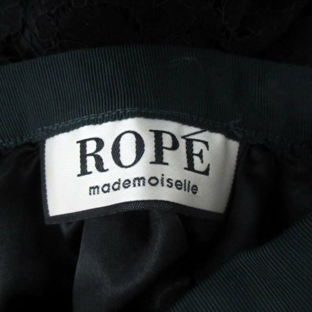 ROPE’(ロペ)のロペ フレアスカート ロング丈 総レース 36 黒 ブラック モスグリーン レディースのスカート(ロングスカート)の商品写真