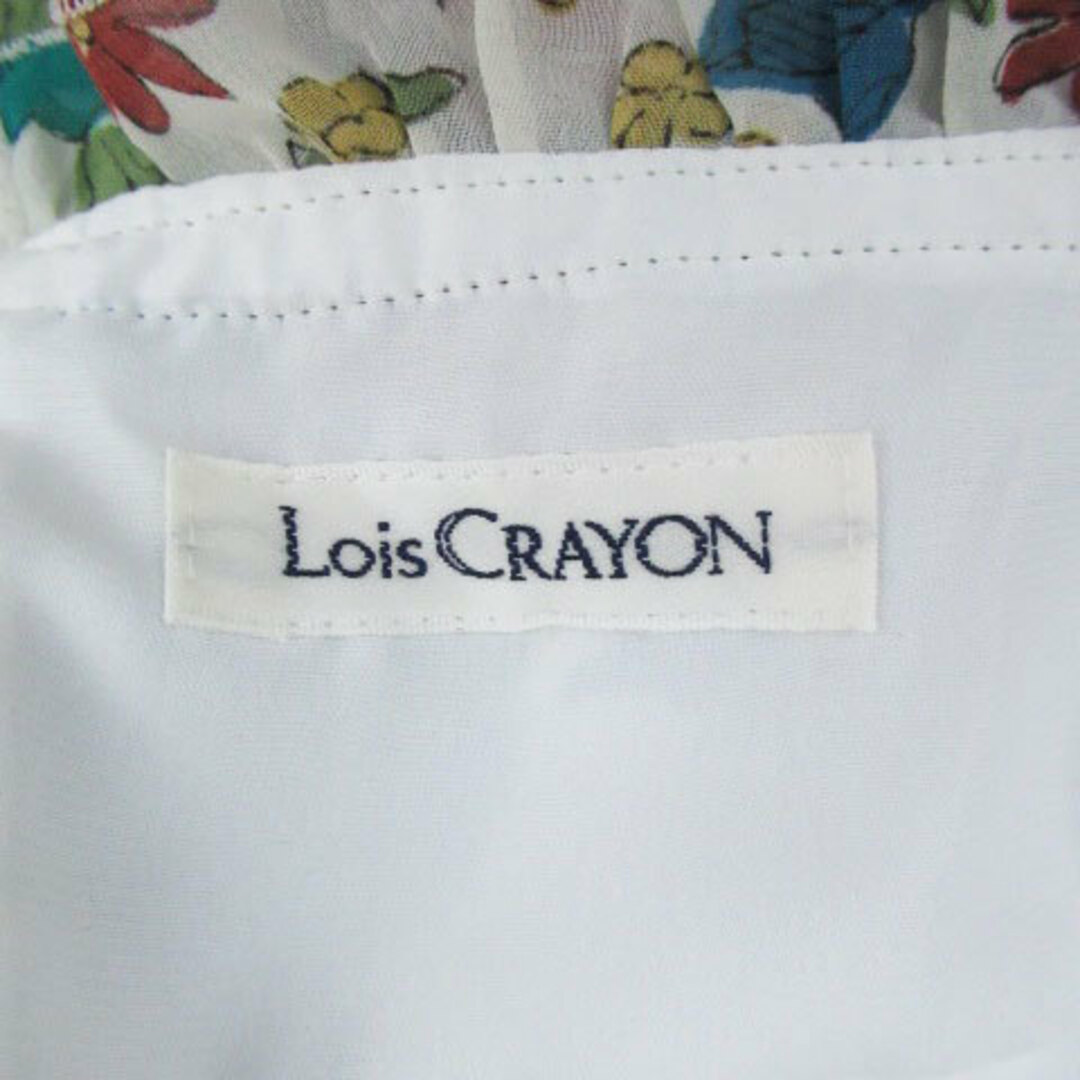 Lois CRAYON(ロイスクレヨン)のロイスクレヨン ワンピース 半袖 ひざ丈 レース M マルチカラー オフホワイト レディースのワンピース(ひざ丈ワンピース)の商品写真