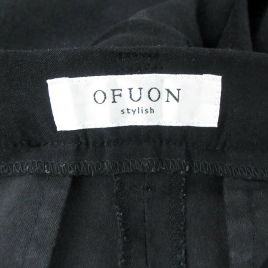 OFUON(オフオン)のオフオン ofuon パンツ ストレート アンクル丈 40 黒 ブラック /HO レディースのパンツ(その他)の商品写真