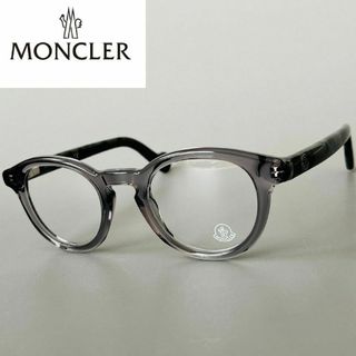 MONCLER - メガネ モンクレール メンズ レディース ボストン クリア グレー ツートン