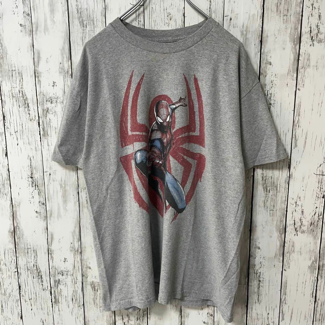 MARVEL(マーベル)のMARVEL USA古着 スパイダーマンビッグプリントTシャツ L グレーメンズ メンズのトップス(Tシャツ/カットソー(半袖/袖なし))の商品写真