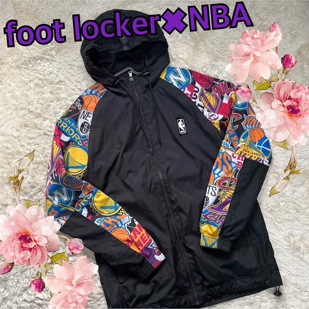 【foot locker】激レア！！NBA メニーロゴ　ナイロンジャケット メンズのジャケット/アウター(ナイロンジャケット)の商品写真