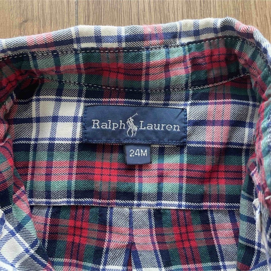 Ralph Lauren(ラルフローレン)の90cmラルフローレンチェックシャツ（ポロシャツ付） キッズ/ベビー/マタニティのキッズ服男の子用(90cm~)(Tシャツ/カットソー)の商品写真